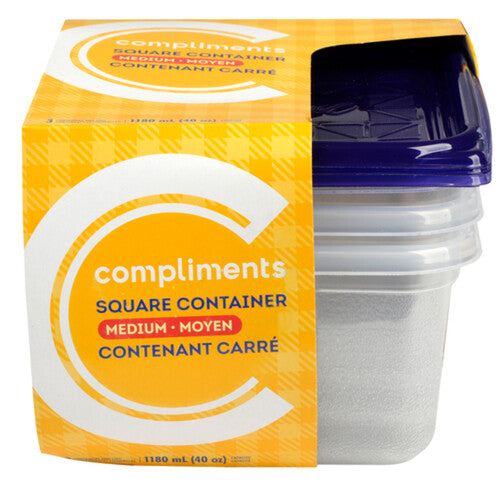 COMP CONTAINER MED SQUARE [3 ea]