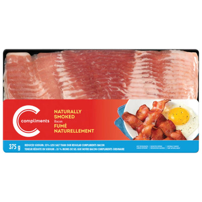 COMP LESS SALT BACON 375g