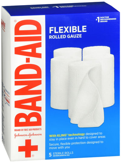 J&J ROLLER GAUZE 4" 5YRD [1 ea]