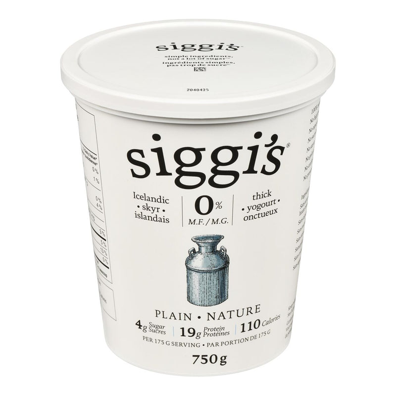 SIGGIS PLAIN 0% YOGURT 750g