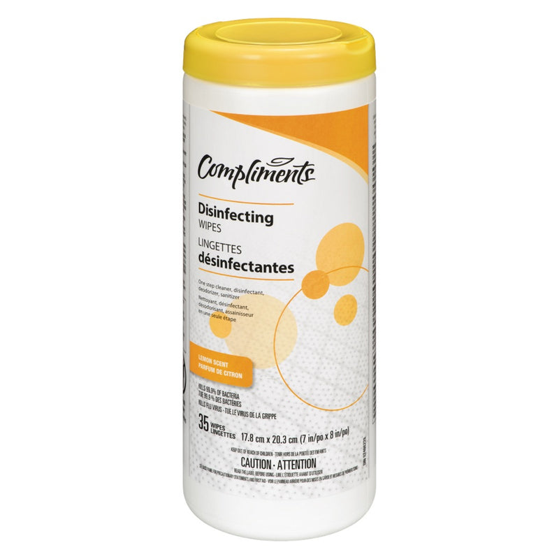 COMP WIPES DISINFECT LEMON 75s [75 ea]