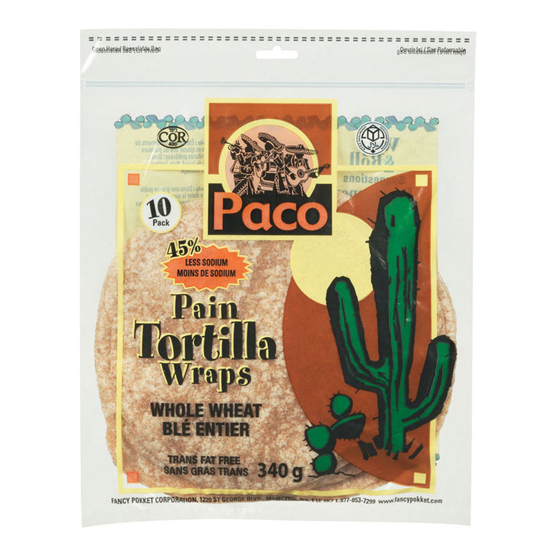 PACO WHOLE WHEAT 7" WRAPS [340 GM]
