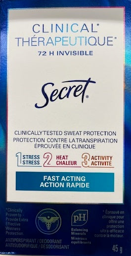 SECRT CLNCL INVSBL FAST ACTING [45 g]