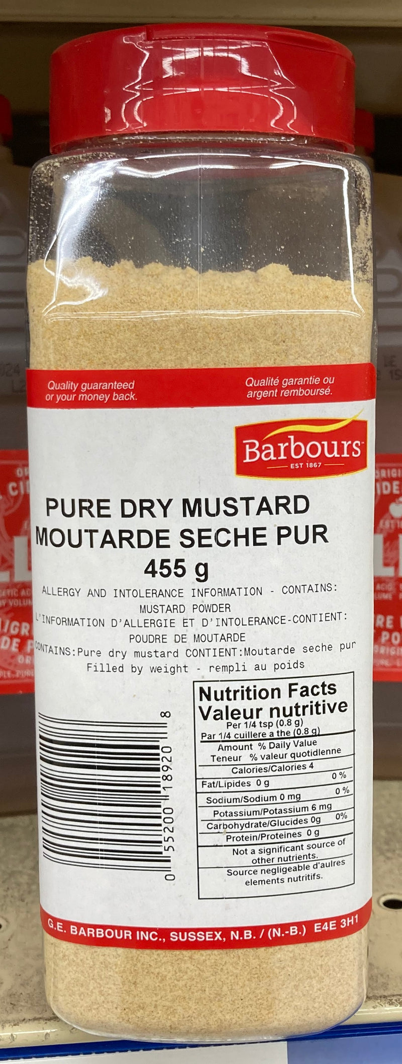 BARBOUR PURE DRY MUSTARD [455 g]