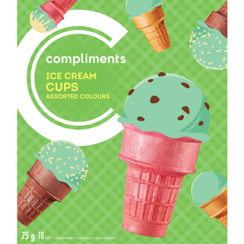 COMP ICE CREAM CUPS RAINBOW [18 pcs]