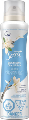 SECRET DEODRNT SPRAY VANILLA [116 g]