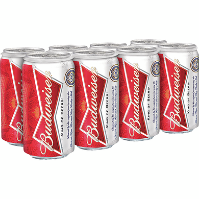 BUDWEISER BEER 8x355ml [8 pkg]