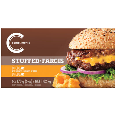 COMP CHEDDAR STUFFED BURGERS [680 g]