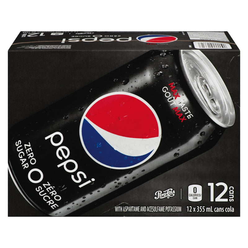 PEPSI ZERO SUGAR 12x355ml + de [12 PK]