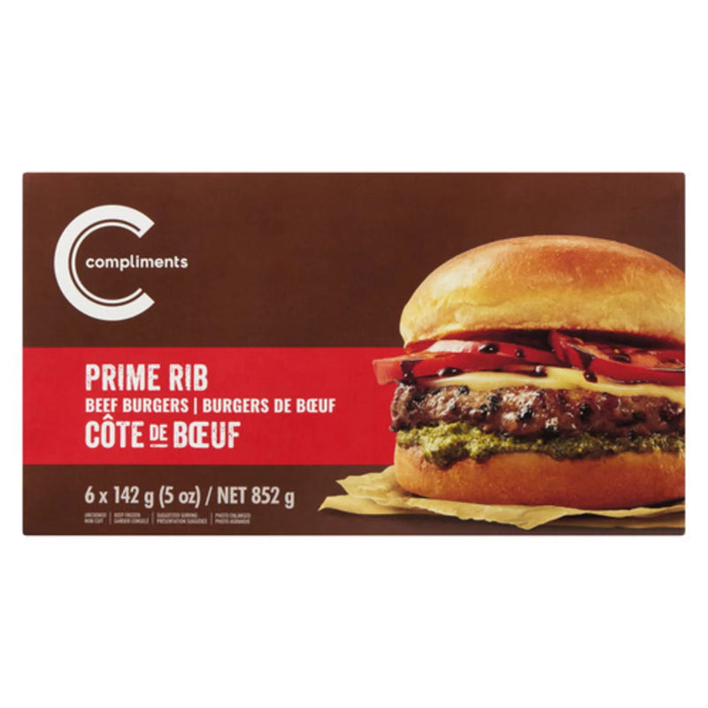 COMP PRIME RIB BEEF BURGERS [852 g]