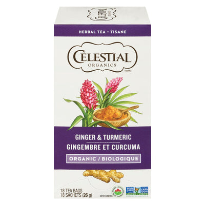 CELEST TEA ORGNC GINGR & TUMRC [18 ea]
