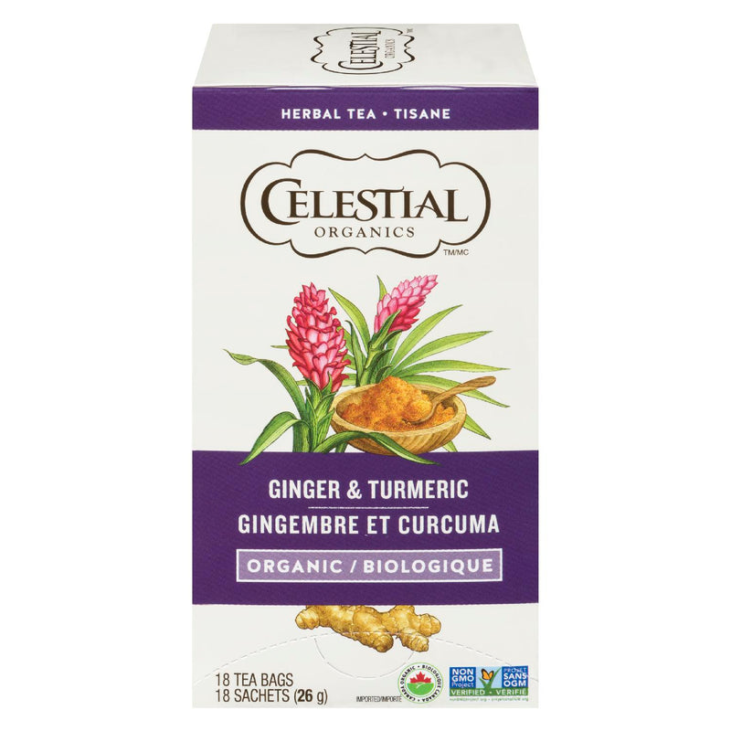 CELEST TEA ORGNC GINGR & TUMRC [18 ea]
