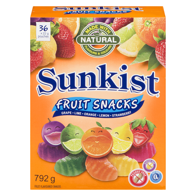 SUNKIST FRUIT SNACKS 36PK [792 g]