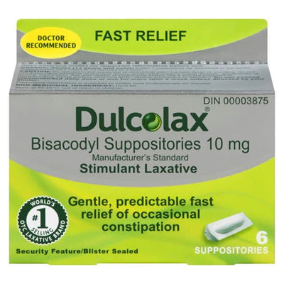DULCOLAX SUPPOSITORIES 10MG 6s [6 SUP]