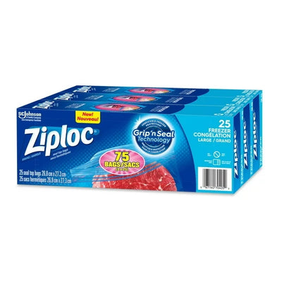 ZIPLOC LARGE FREEZER BAGS 25s [25 ea]