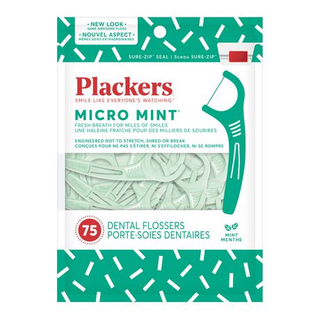 PLACKERS FLOSSERS MINT 75s [75 PK]