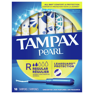 TAMPAX PEARL TAMPON REG UNSCN [18 TAMP]