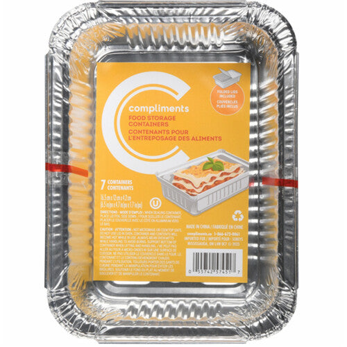 COMP FOIL CONTNR w/LID 2lb 7ct [7 ea]