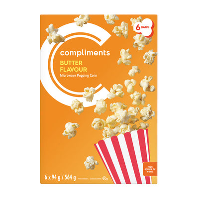 COMP BUTTER POPCORN 6PK [564 g]