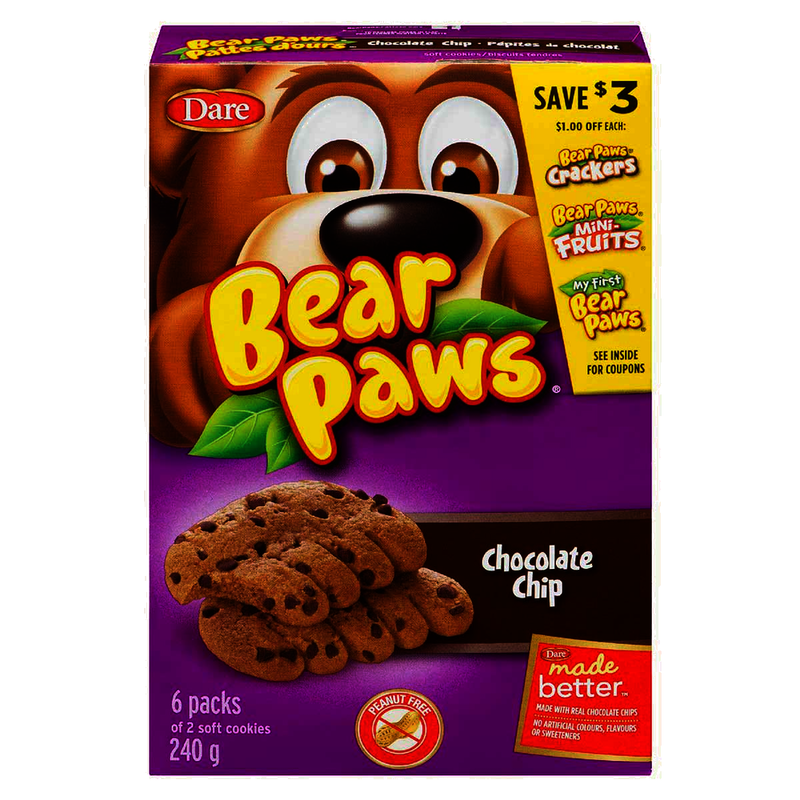 DARE BEAR PAWS CHOCO CHIP 240g
