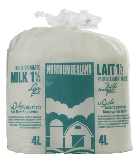 NORTHUMBERLAND 1% MILK 4L BAG