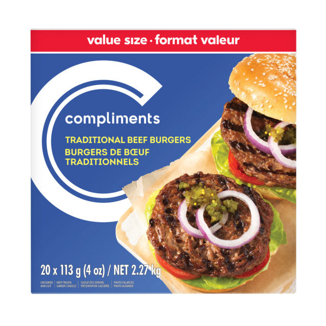 COMP TRAD BEEF BURGERS VALUE [2.27 kg]