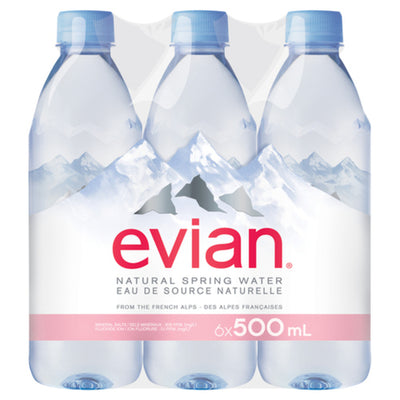EVIAN SPRING WATER 6x500ml [6 ea]