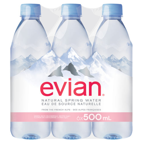 EVIAN SPRING WATER 6x500ml [6 ea]