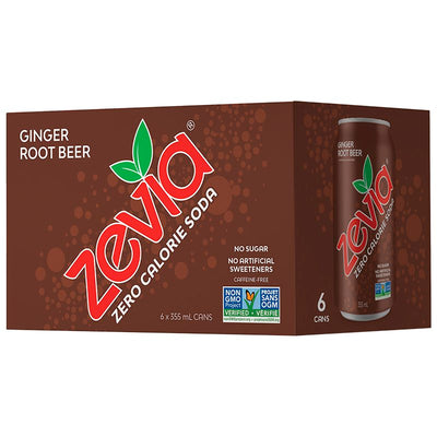ZEVIA GINGER ROOT BEER 6x355ml [6 ea]