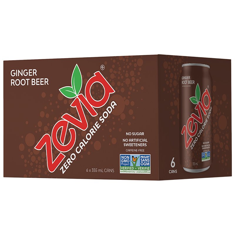 ZEVIA GINGER ROOT BEER 6x355ml [6 ea]