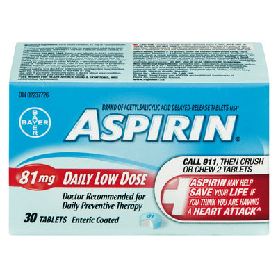 ASPIRIN COAT TABLET 81mg 30s [30 ea]