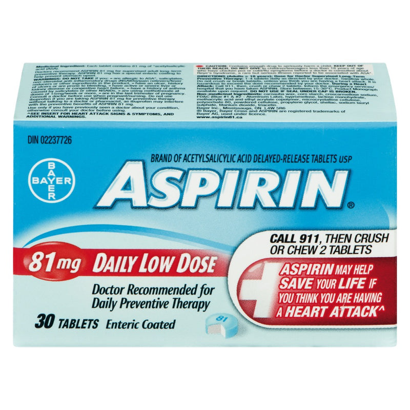 ASPIRIN COAT TABLET 81mg 30s [30 ea]