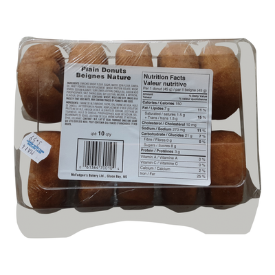 CAKE PLAIN DONUTS 10PK [10 ea]