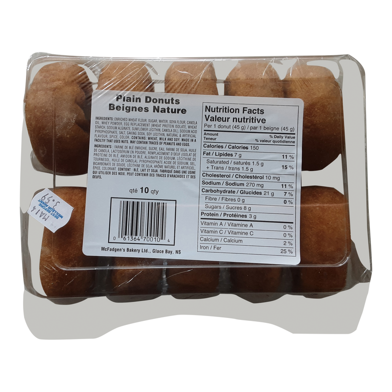 CAKE PLAIN DONUTS 10PK [10 ea]