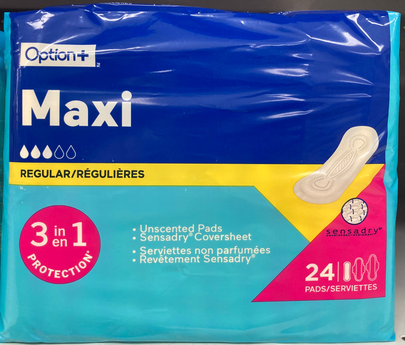 OPTION+ MAXI PADS RED 24S [24 ea]