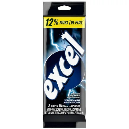 EXCEL GUM STRONG MINT 18pc 3pk [3 ea]