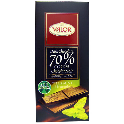 VALOR DRK CHOC 70% W/MINT [100 g]