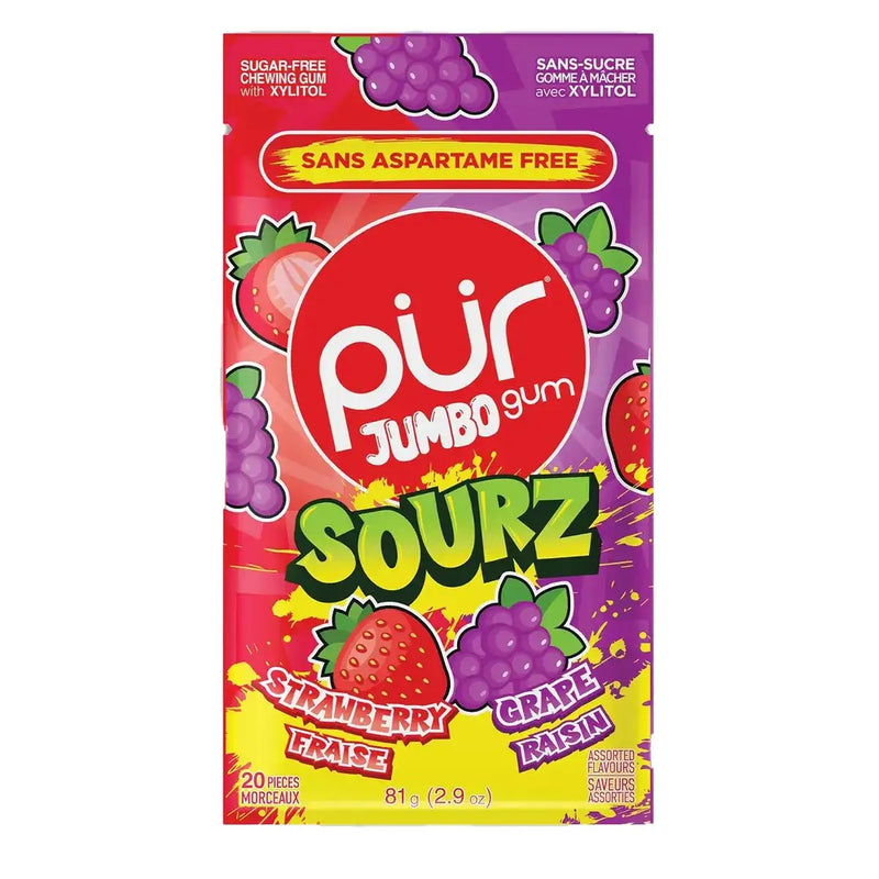 PUR GUM SOURS STRAW GRAPE [81 g]