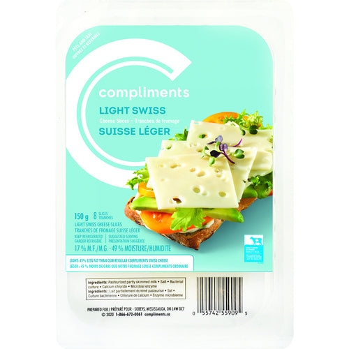 COMP LIGHT SWISS CHEESE SLICES [150 g]