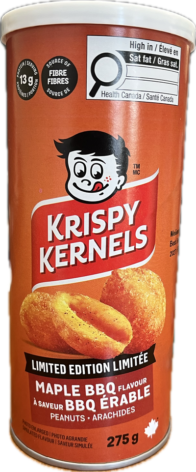 KRISPY KERNELS MAPLE BBQ PEANUTS 275g