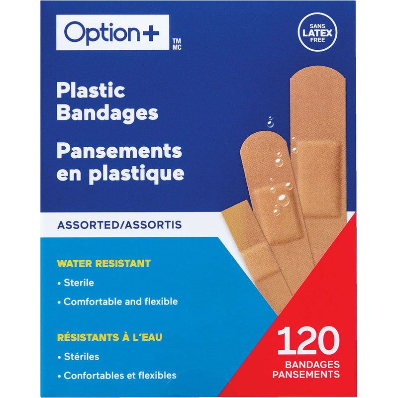 OPTN+ PLASTIC BANDAGES ASST [120 ea]