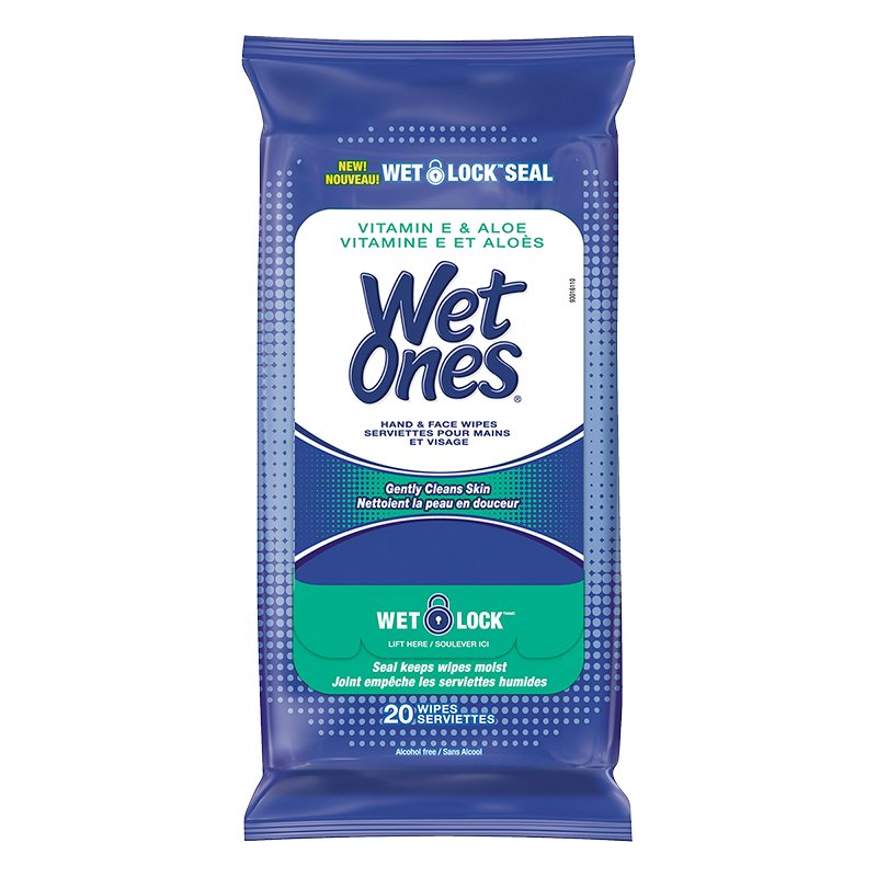 WET ONES VITAMIN E & ALOE 20s [20 ea]