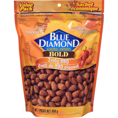 BLU DMND ZST BBQ ALMONDS 454g