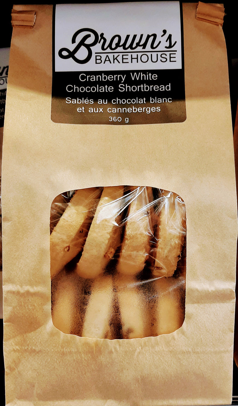 BRWNS CRAN WHT CHOC SHORTBRD [360 g]