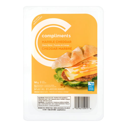 COMP MARBLE CHEEDAR SLICES [160 g]