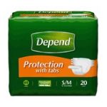 DEPENDS UNISEX BRIEFS SMALL/ME [20 ea]