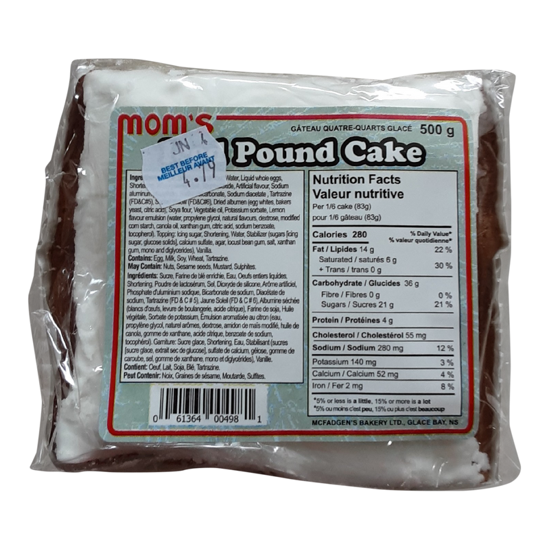 McFADGEN ICED POUND CAKE [500 g]