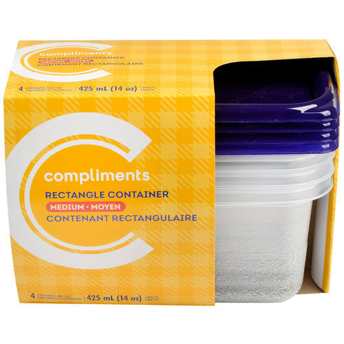 COMP CONTAINER MED RECTANGLE [4 ea]