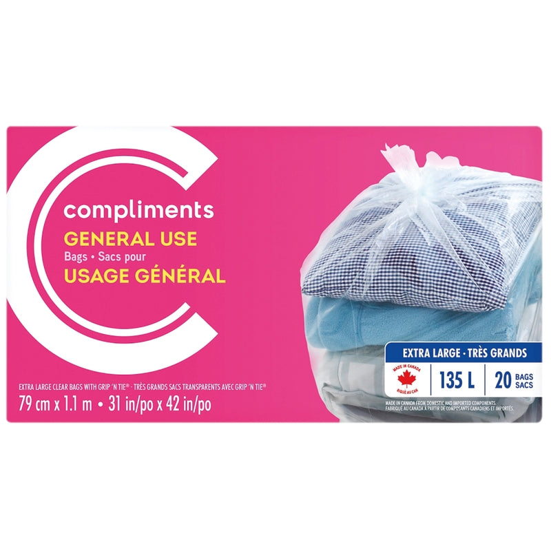 COMP CLEAR BAG X LARGE [20 pkg]