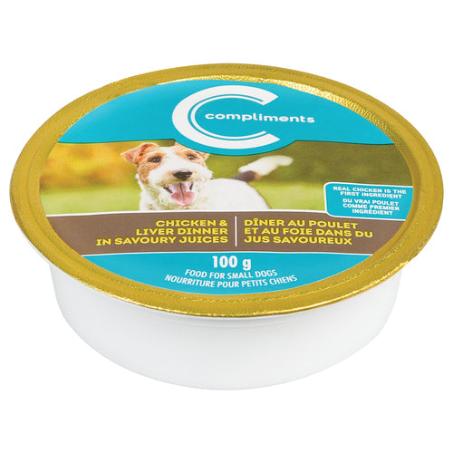COMP SML DOG FOOD CHICK & LVR [100 g]